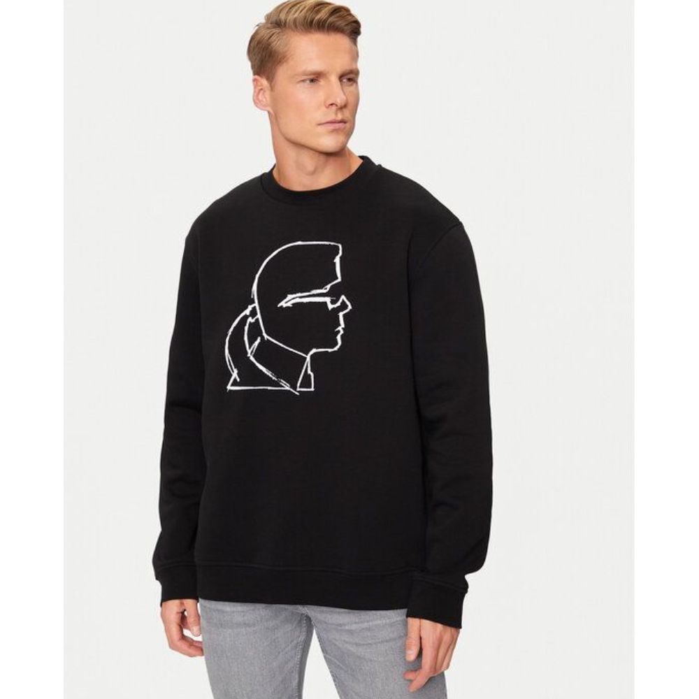 KARL LAGERFELD MEN IKONIK BLACK SWEATSHIRT